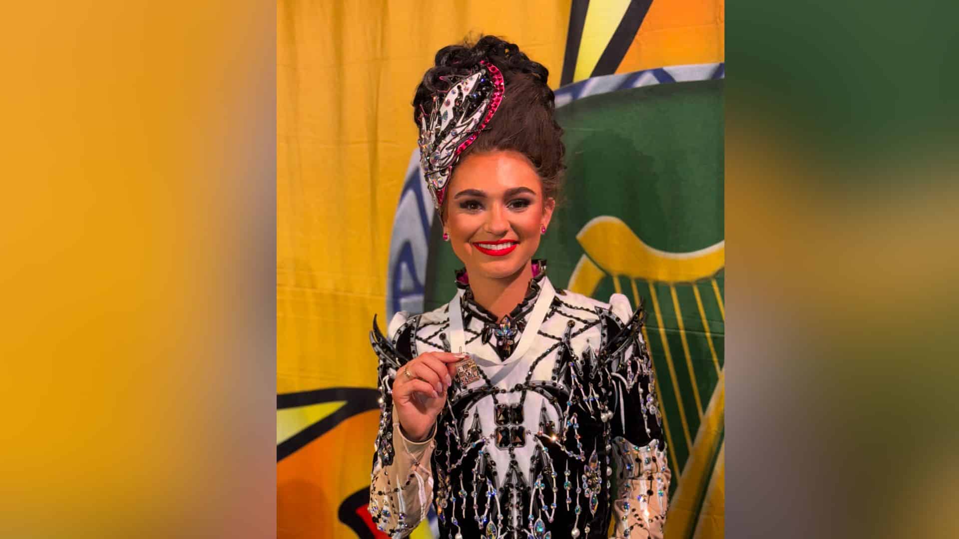 Fort St. John's Emalee Chapple finished eighth overall in the 20-21 category at the World Irish Dance Championships in Dublin from April 13th to 20th (Photo submitted by Hailey McGuire)