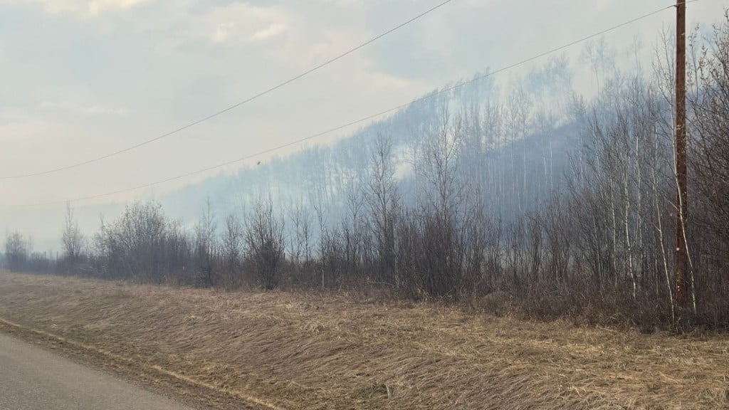 Smoke from the wildfire on Upper Halfway Road (Supplied)