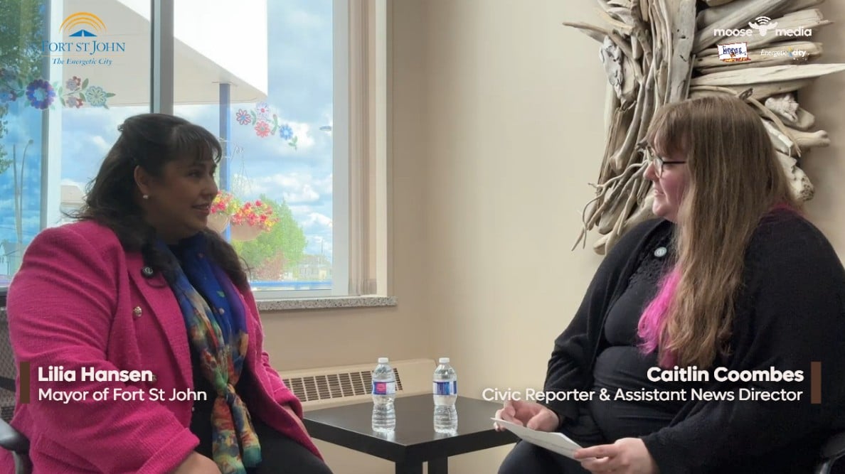 Two people smiling at the camera