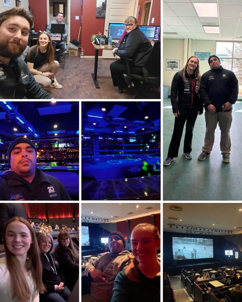 Collage of photos showcasing Energeticcity reporters in the community