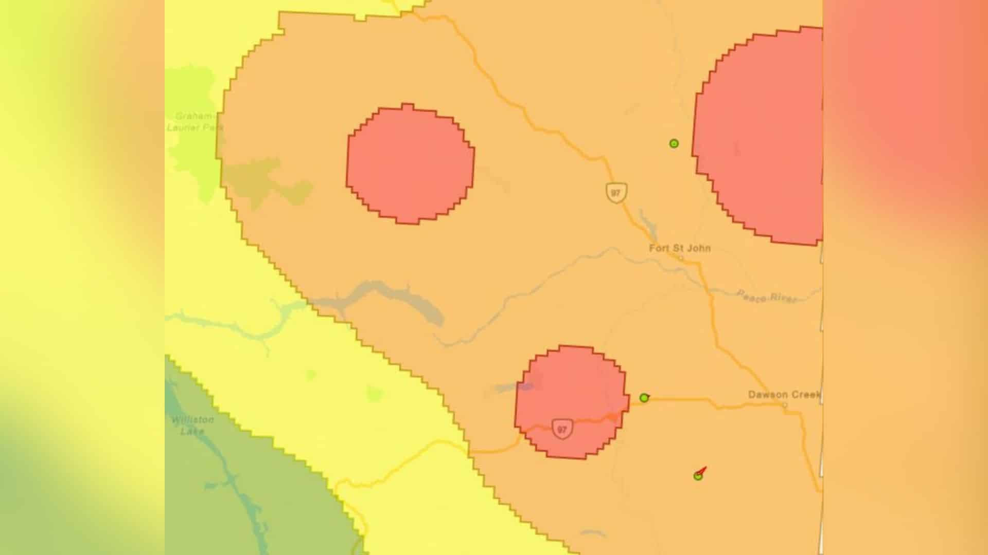 BCWS rates east of Fort St. John as 'extreme' wildfire risk