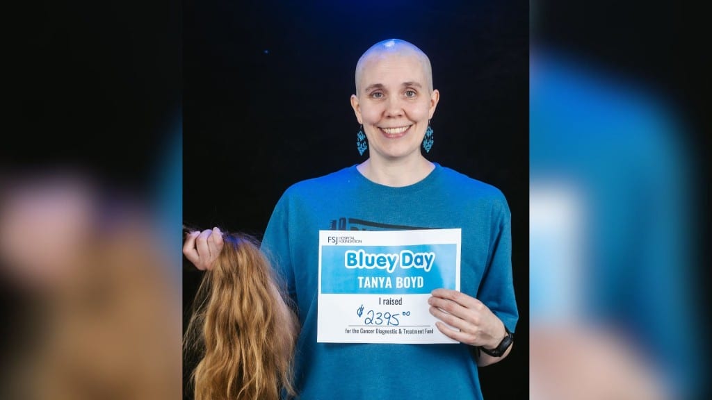 Tanya Boyd with her hair after Bluey Day 2025 (Eye For Detail Photography)