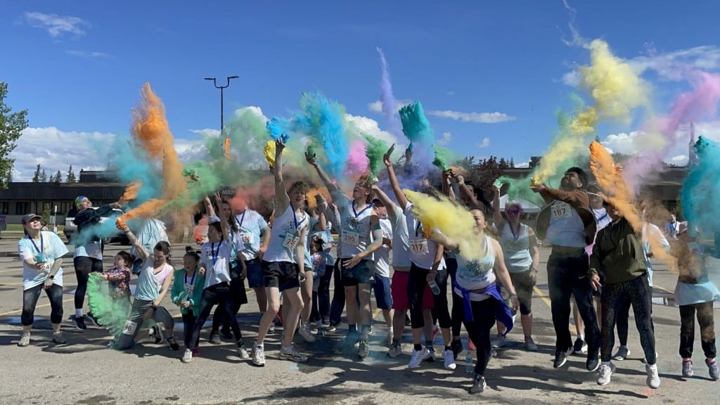The eighth annual Colour Me Rotary Run took place in Fort St. John on June 1st, 2025. (Areli Núñez)