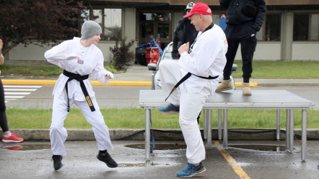The winners of the costume competition at the eighth annual Colour Me Rotary Run in Fort St. John on June 1st, 2025. (Ali Steeves)