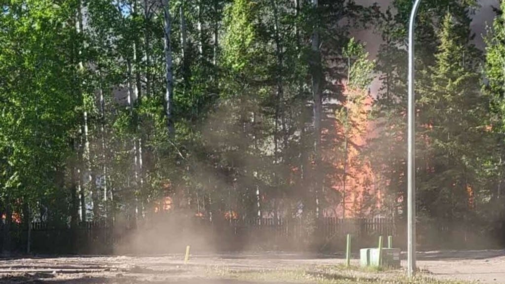 The fire in Tumbler Ridge on June 7th. (Supplied)
