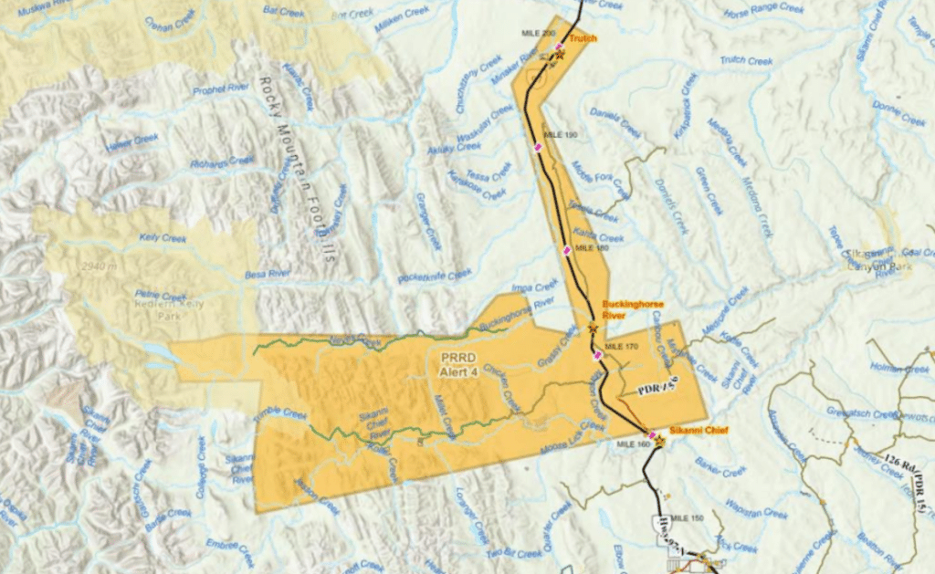 The evacuation alert area. (PRRD)