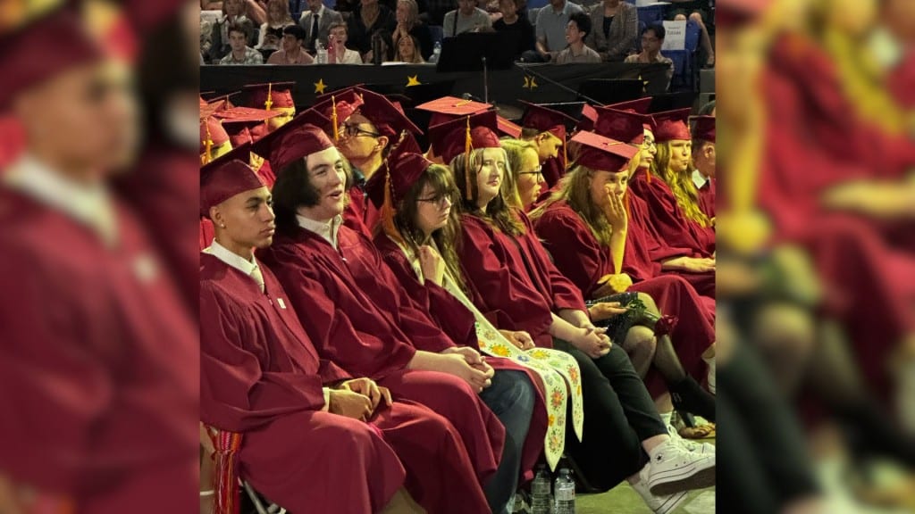 The North Peace Secondary School graduation 2025. (Ed Hitchins, Energeticcity.ca)