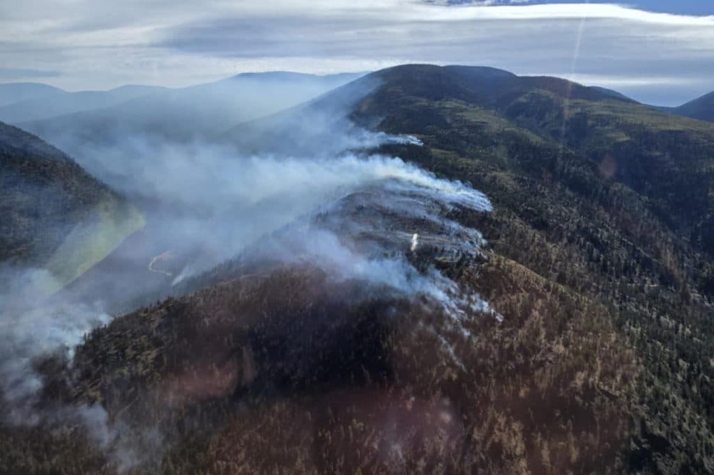 The Izman Creek fire burning north of Lytton, B.C. (THE CANADIAN PRESS/Handout - BC Wildfire Service)