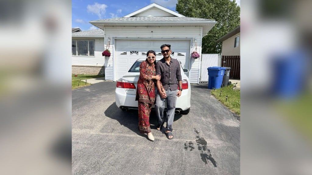 Poonjam Paul outside her home. (Poonjam Paul)