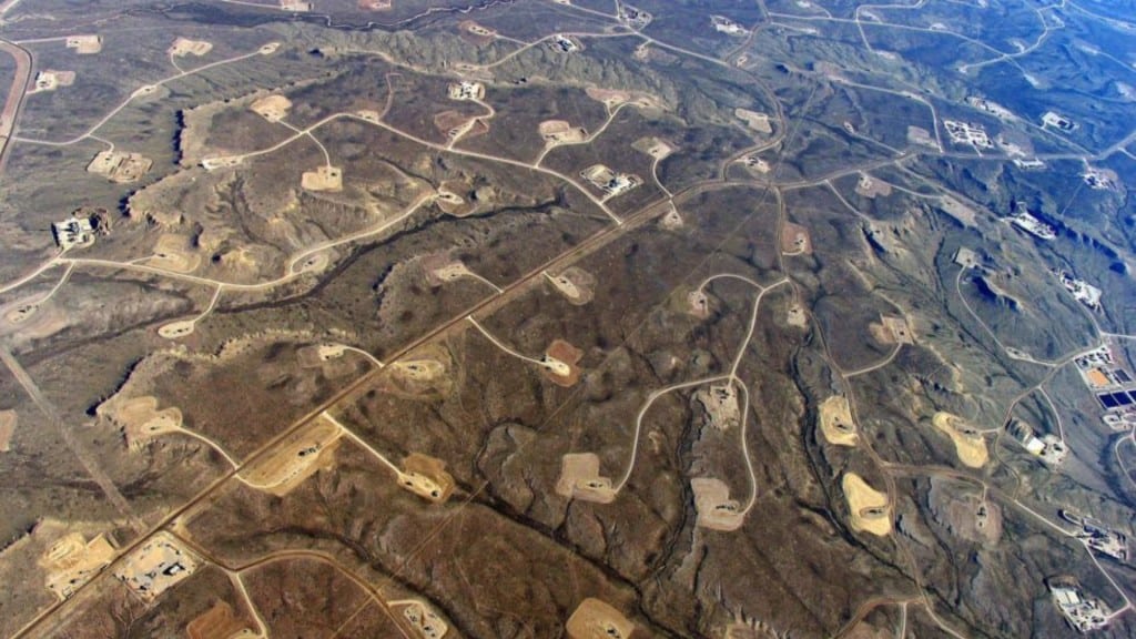 Fracking aerial picture