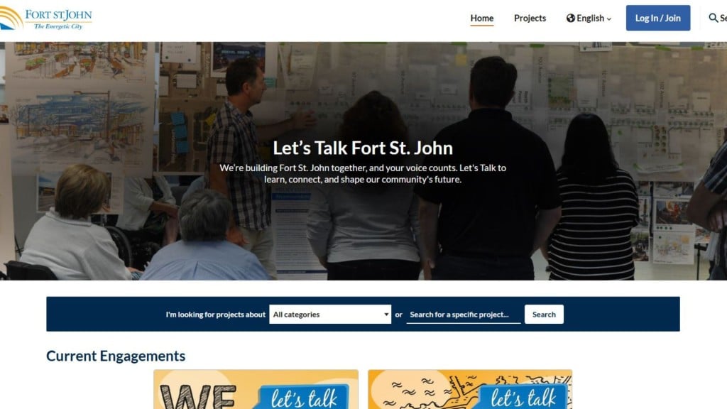 The updated Let's Talk Fort St. John website. (City of Fort St. John)