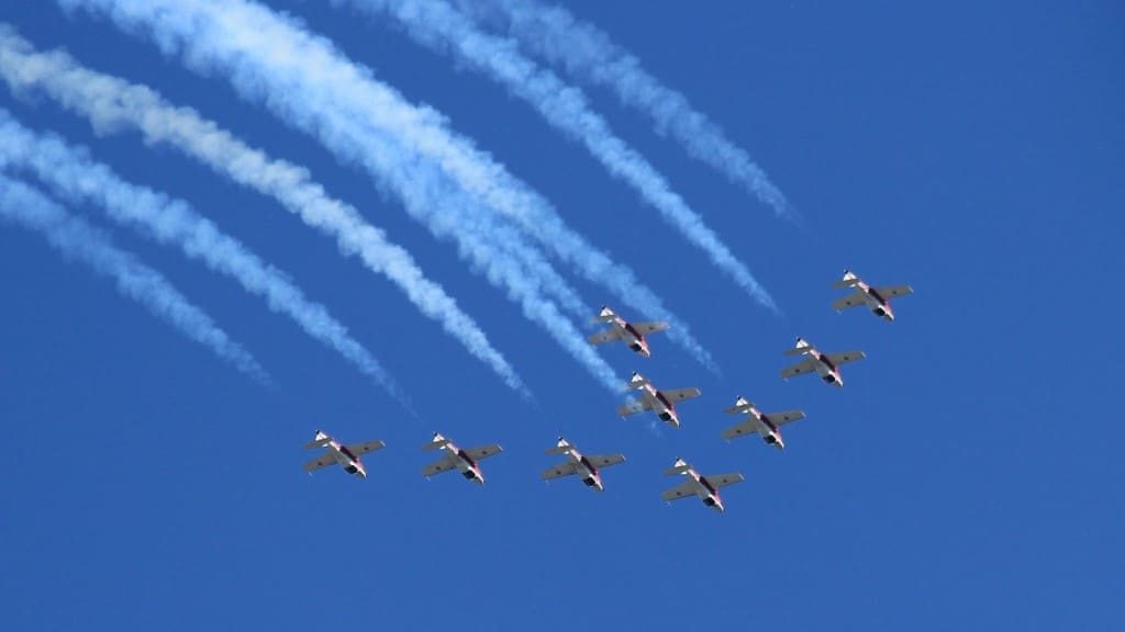 Royal Canadian Air Force's Snowbirds at the Fort St. John International Air Show 2025. (Allen MacMillan)
