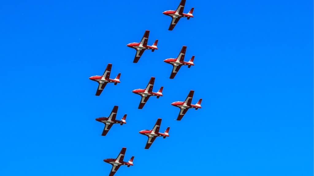 Royal Canadian Air Force's Snowbirds at the Fort St. John International Air Show 2025. (Allen MacMillan)