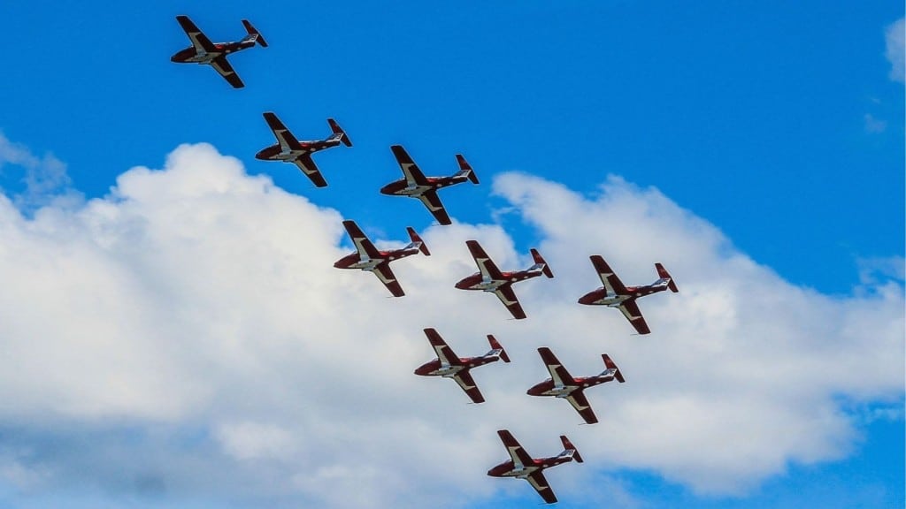 Royal Canadian Air Force's Snowbirds at the Fort St. John International Air Show 2025. (Allen MacMillan)