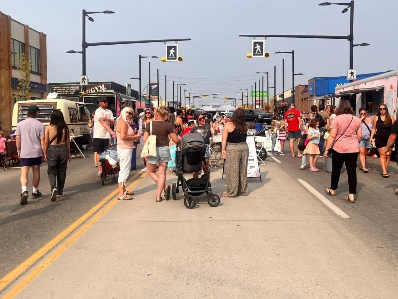 Part of 100th Street was closed for the Moose FM Block Party 2025, presented by RE/MAX. (Moose FM)