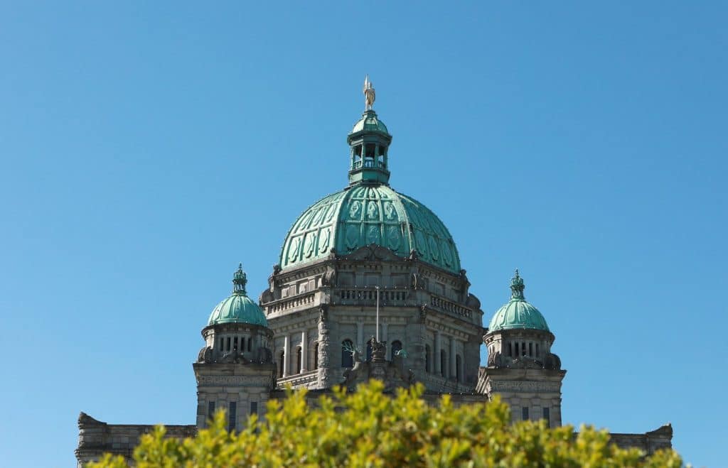 The B.C. legislature is seen from the front lawn in Victoria, on May 8th, 2024. (THE CANADIAN PRESS/Chad Hipolito
CHAD HIPOLITO)