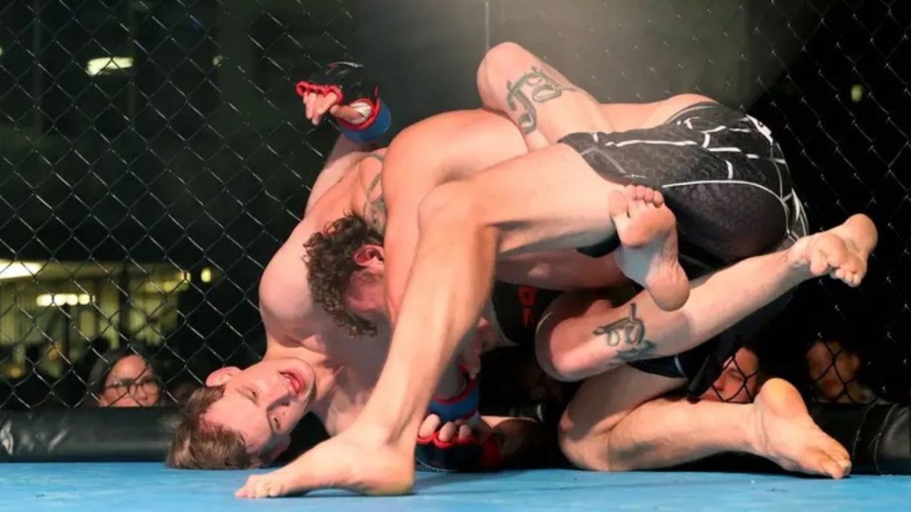Marc Schaefer against Connor Lowry at
RITC 70 in Alberta, 2025. (Northern Combat Club, Facebook)