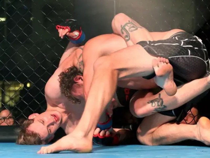 Marc Schaefer against Connor Lowry at RITC 70 in Alberta, 2025. (Northern Combat Club, Facebook)