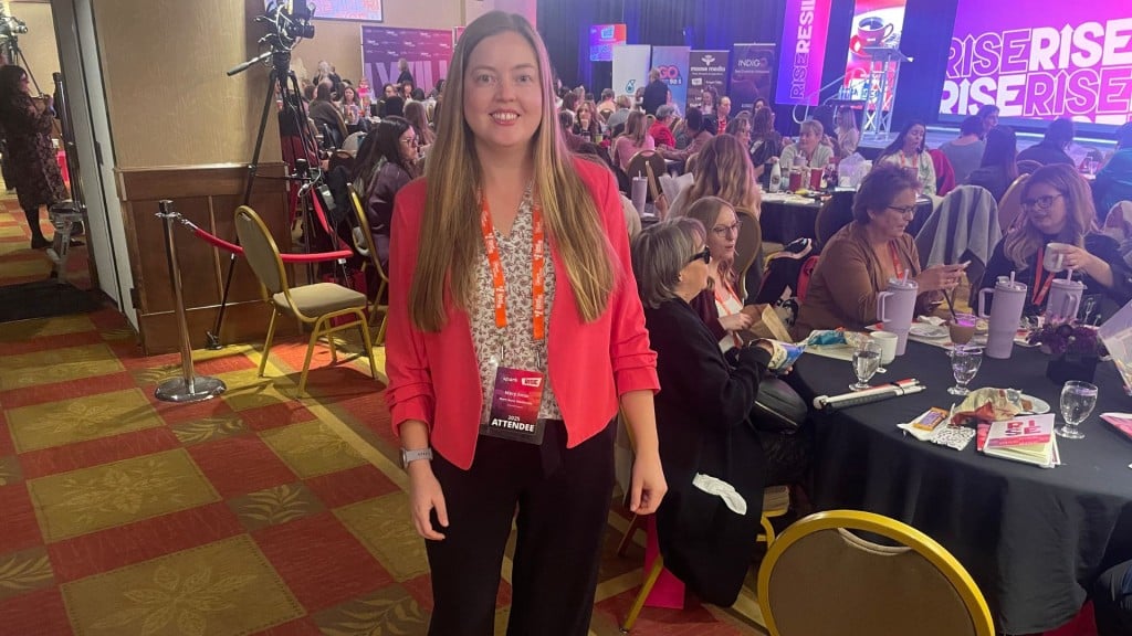 Sparkler Mary Anne Giesbrecht at the Spark Women's Leadership Conference 2025. (Franki Berry, Energeticcity.ca)