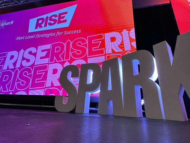 The Spark Women's Leadership Conference 2025 stage. (Whitney Armstrong, Energeticcity.ca)