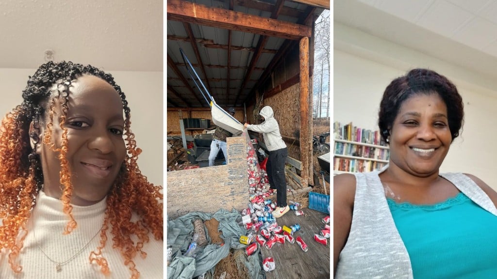 Left to right: Nicola Allen-Morris, Corene and Dwayne Green's bottle drive, Annette Campbell. (Submitted)