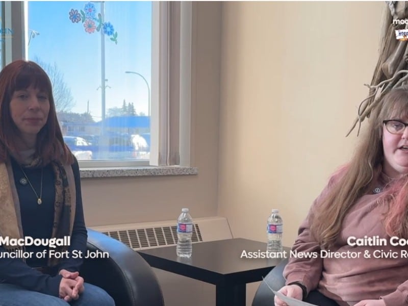 Two people smiling at the camera