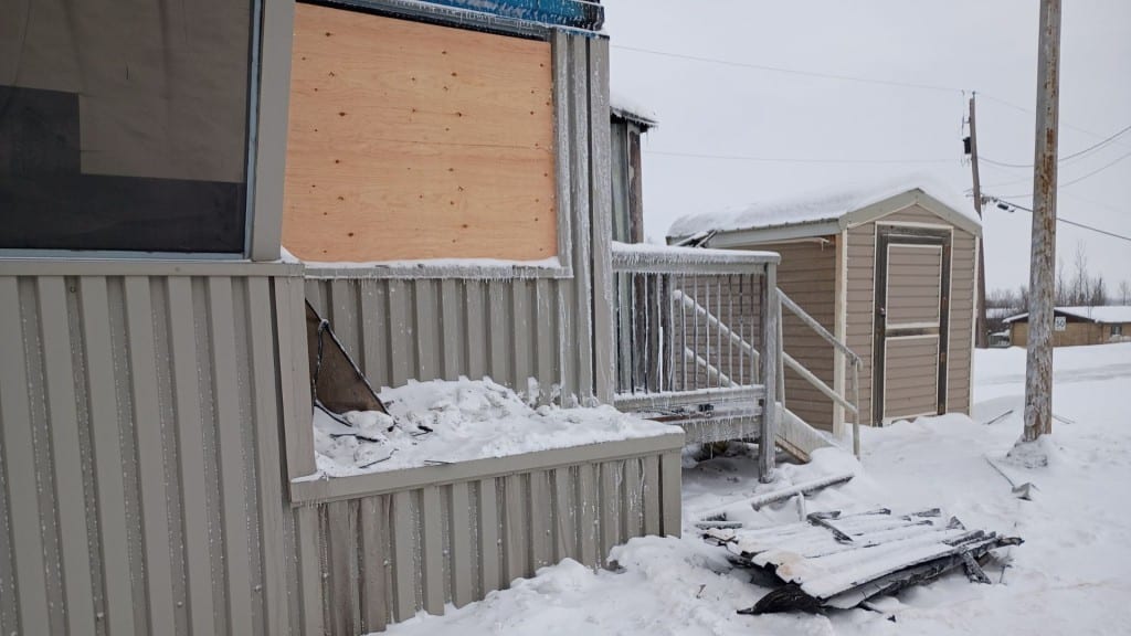 Damage caused by the Charlie Lake scales fire on December 15th, 2025. (Ed Hitchins, Energeticcity.ca)