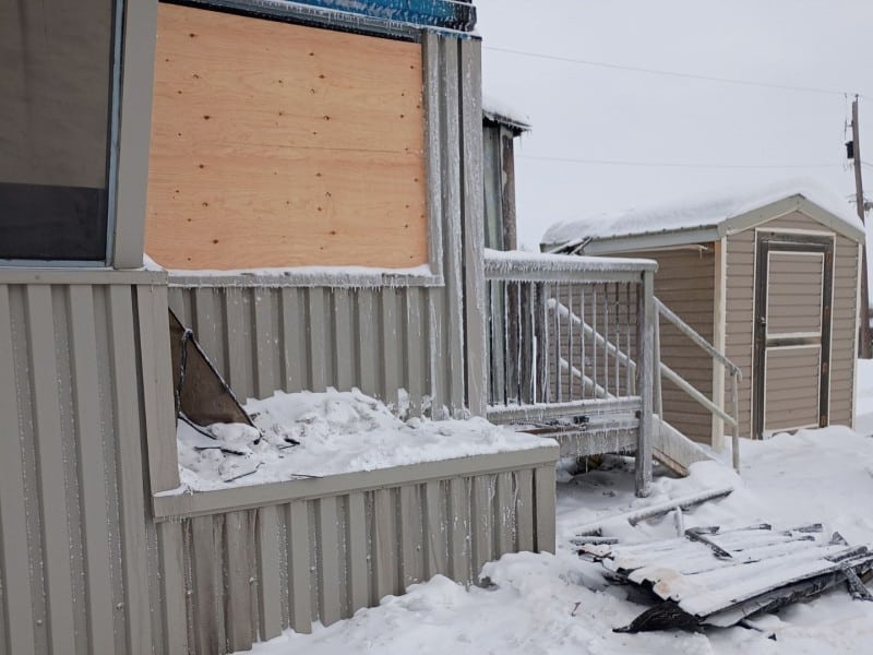 Damage caused by the Charlie Lake scales fire on December 15th, 2025. (Ed Hitchins, Energeticcity.ca)