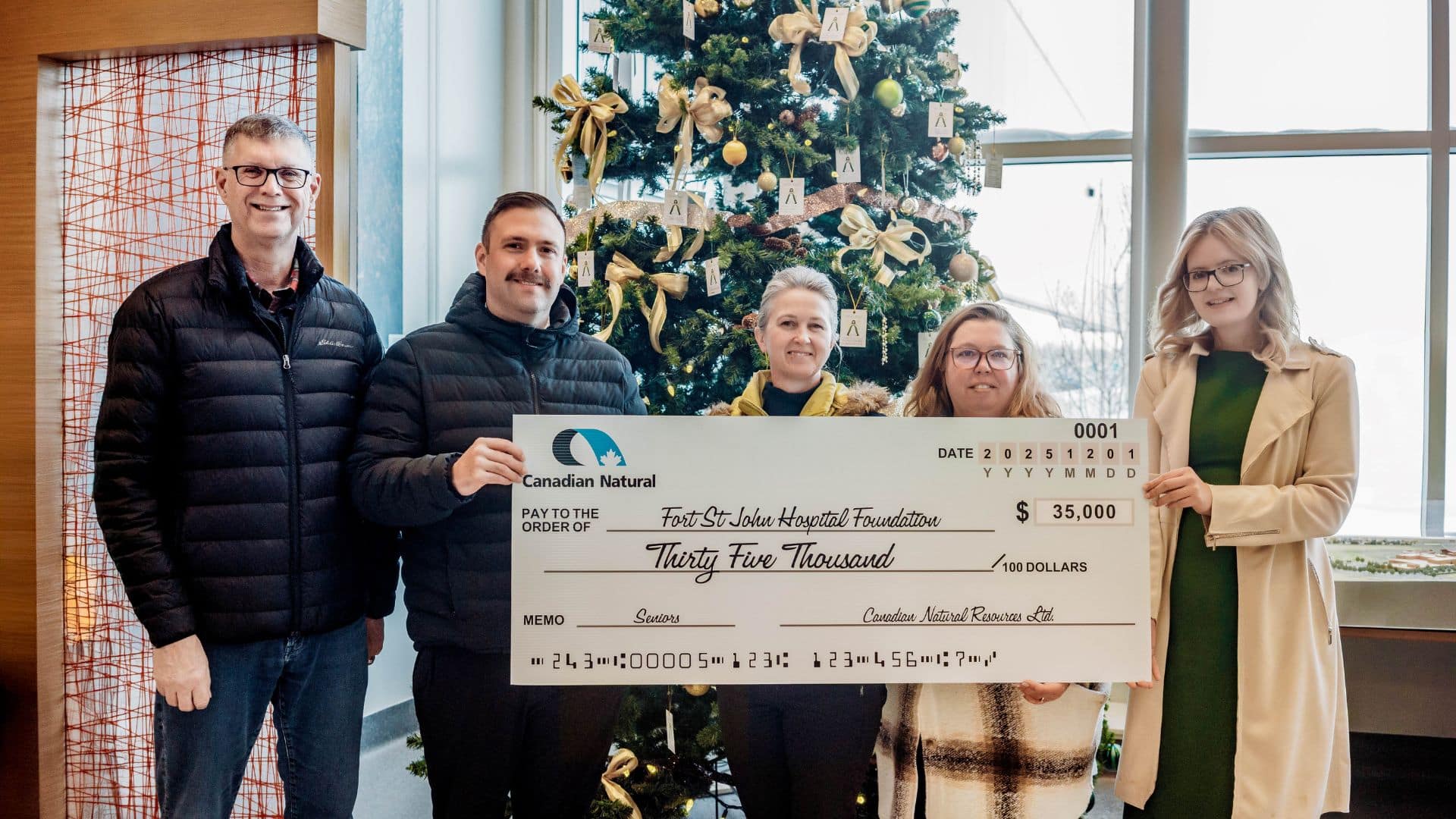 Energy company donates $35K to hospital foundation for Peace Villa