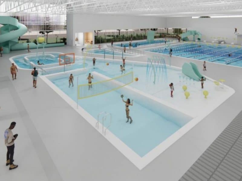 Artist render of a pool