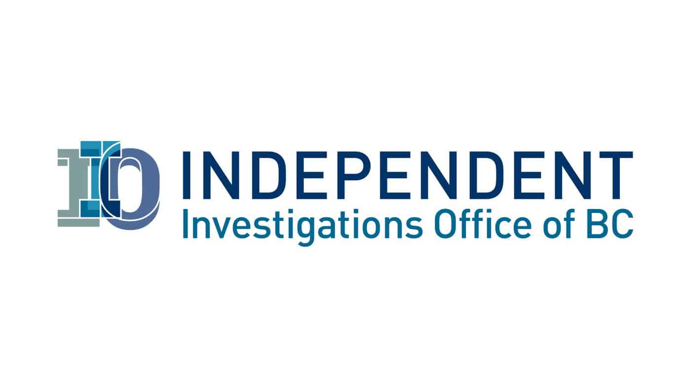 The logo of the Independent Investigations Office of BC is shown. THE CANADIAN PRESS/Handout - IIO BC (Mandatory credit)