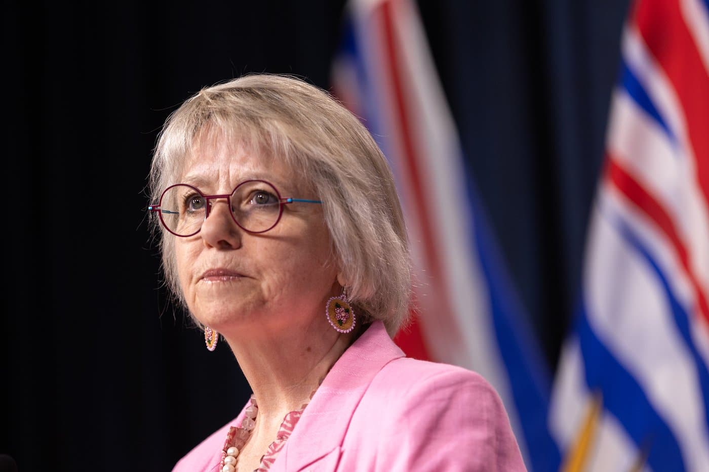 B.C. provincial health officer Dr. Bonnie Henry provides the latest update about the hantavirus during a news conference in the press theatre at the legislature in Victoria, B.C., on Monday May 11, 2026. THE CANADIAN PRESS/Chad Hipolito