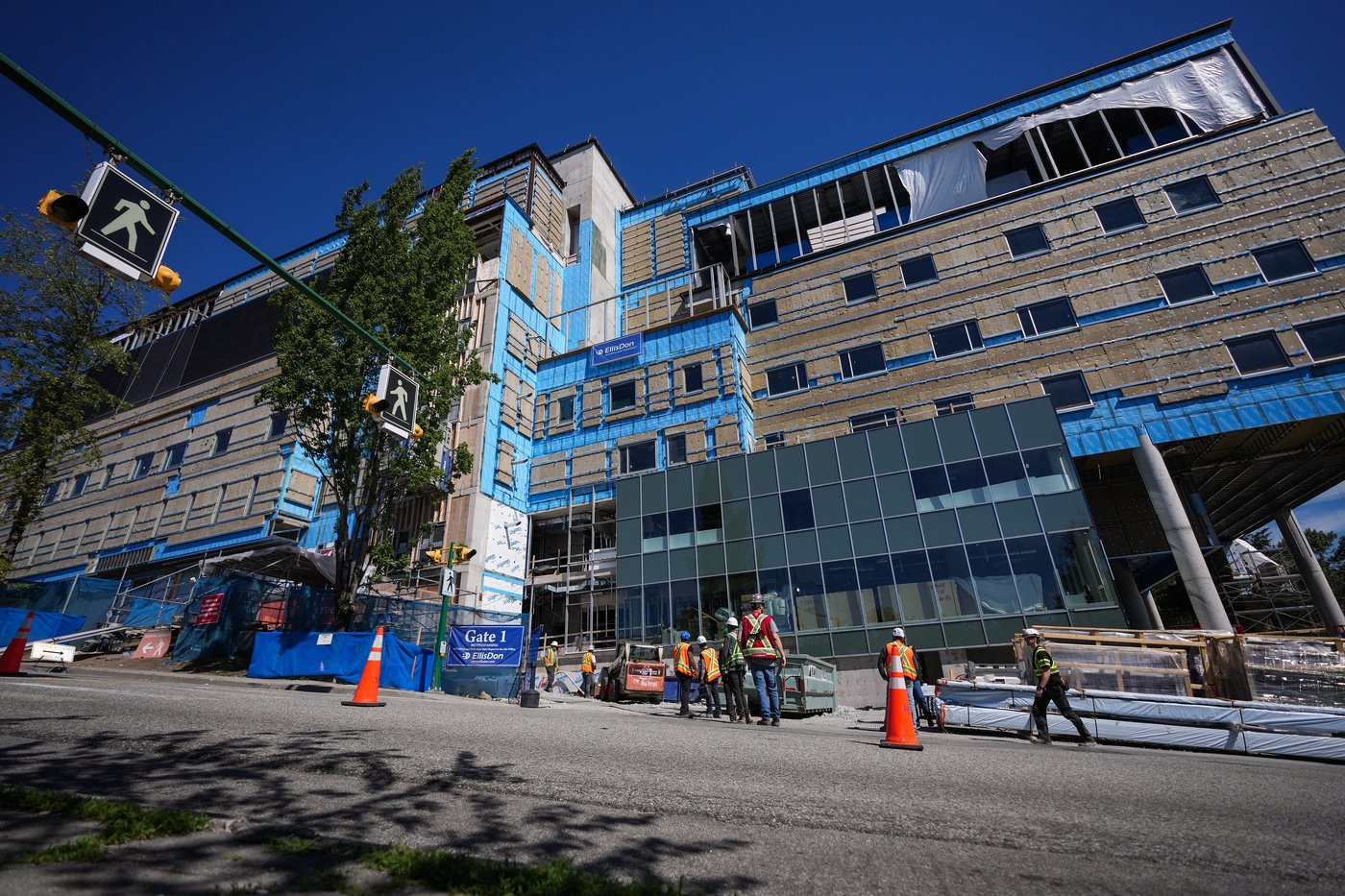 The first phase of the redevelopment of the Burnaby Hospital is seen under construction, in Burnaby, B.C., on Monday, July 8, 2024. THE CANADIAN PRESS/Darryl Dyck