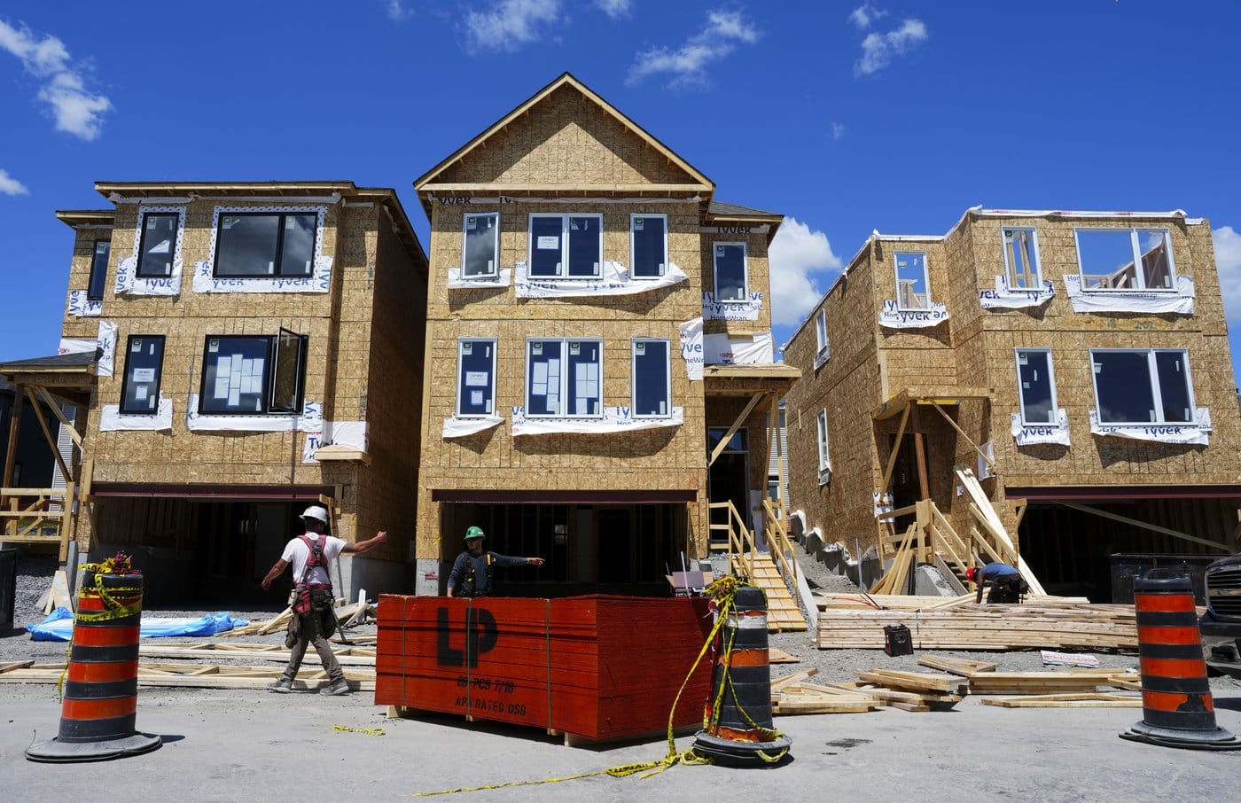 Carpenters build new homes in Ottawa on Monday, June 1, 2026. THE CANADIAN PRESS/Sean Kilpatrick