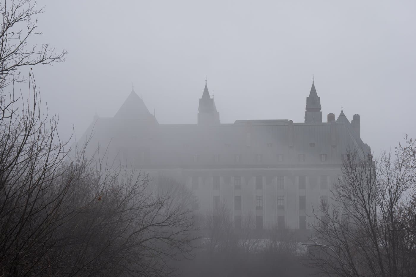 The Supreme Court is seen on a foggy day in Ottawa on Thursday, April 16, 2026.  THE CANADIAN PRESS/Adrian Wyld