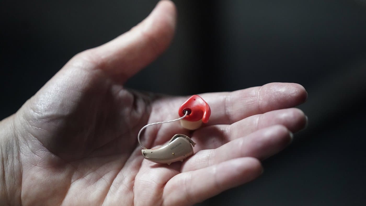 A hearing aid is pictured Friday, April 15, 2022, in Salt Lake City. THE CANADIAN PRESS/AP-Rick Bowmer
