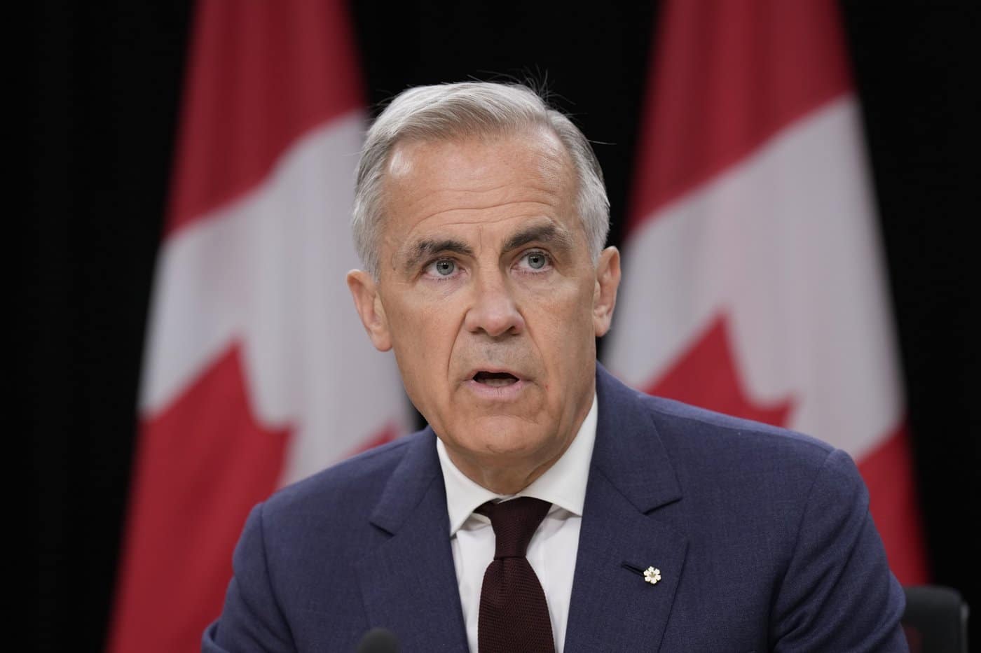 Prime Minister Mark Carney speaks at a news conference at the National Press Theatre in Ottawa, Thursday, June 25, 2026. THE CANADIAN PRESS/Adrian Wyld
