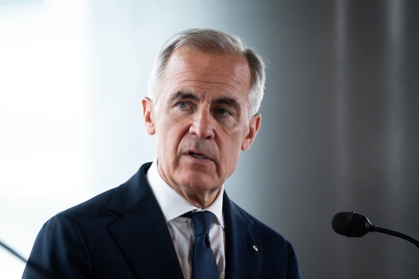 Prime Minister Mark Carney speaks to Philippine President Ferdinand Marcos Jr., not seen, during an announcement in Vancouver, on Thursday, July 2, 2026. THE CANADIAN PRESS/Ethan Cairns