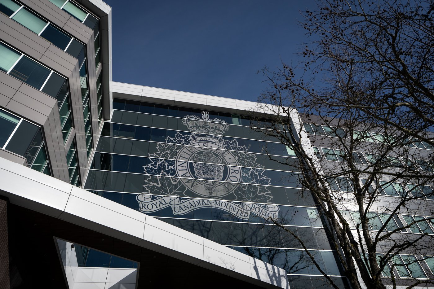 The RCMP headquarters building is pictured in Surrey, B.C., on Wednesday, Feb. 11, 2026. THE CANADIAN PRESS/Ethan Cairns