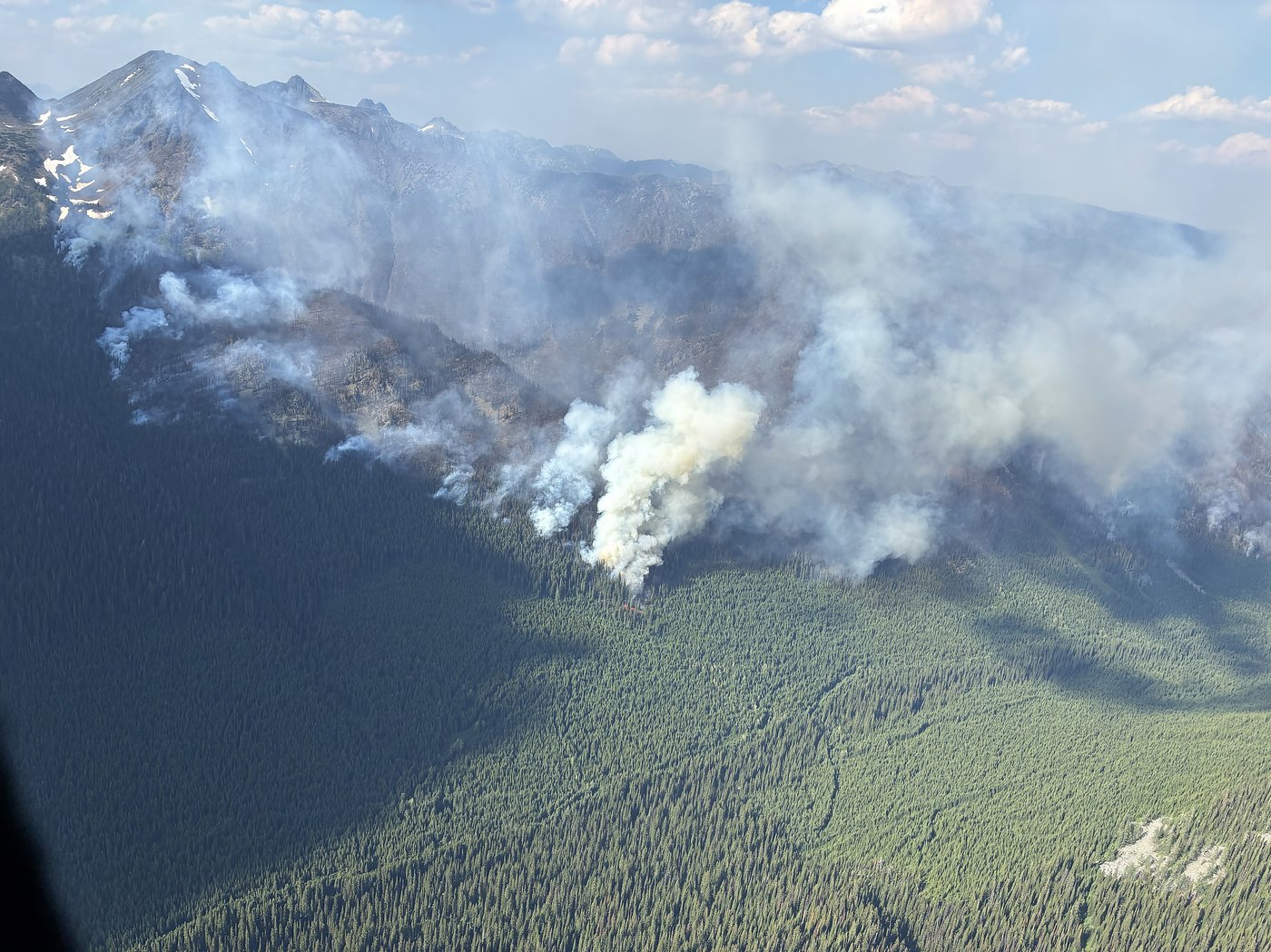 The Matthew Creek wildfire outside Kimberley, B.C., is seen in this July 19, 2026, handout photo provided by the B.C. Wildfire Service. THE CANADIAN PRESS/Handout-BC Wildfire Service (Mandatory Credit)