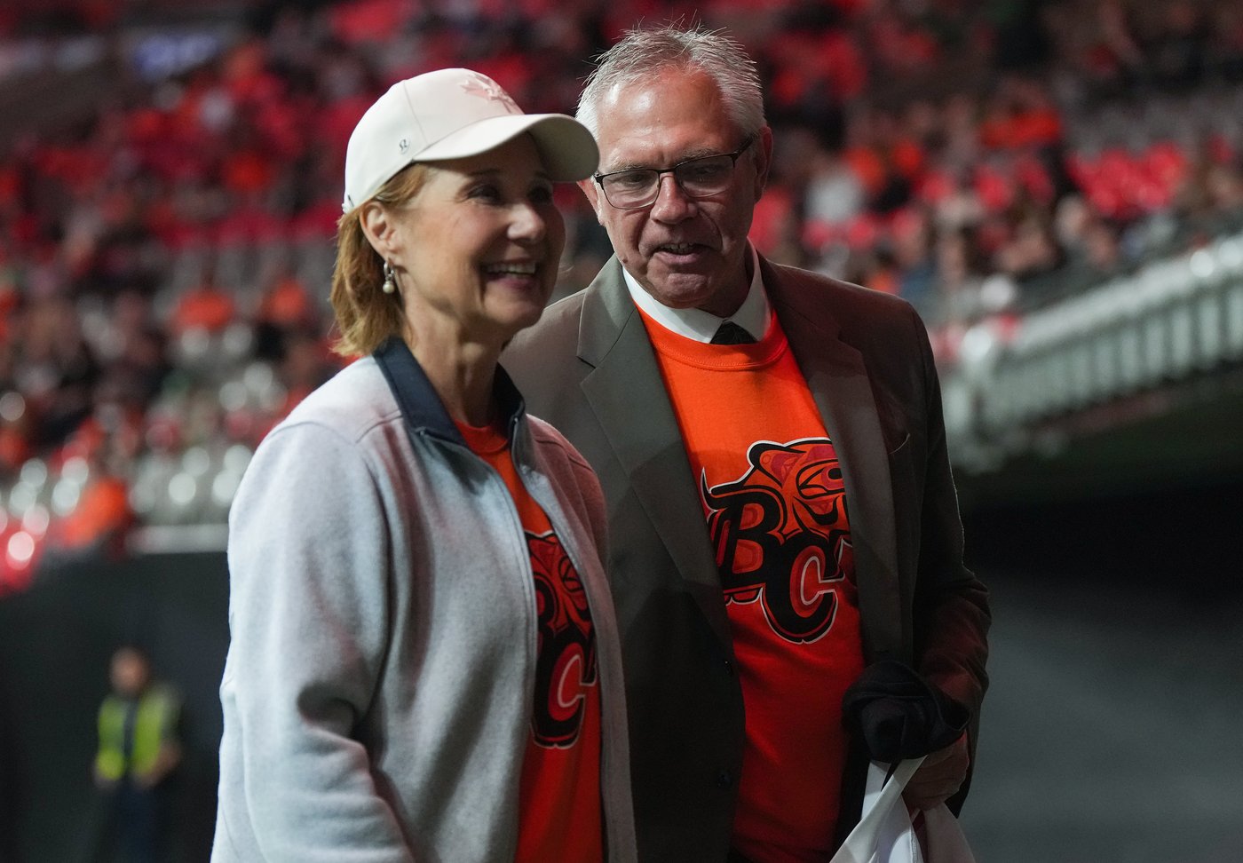 B.C. Conservatives' Doerkson, ex-premier Clark attend Lions game